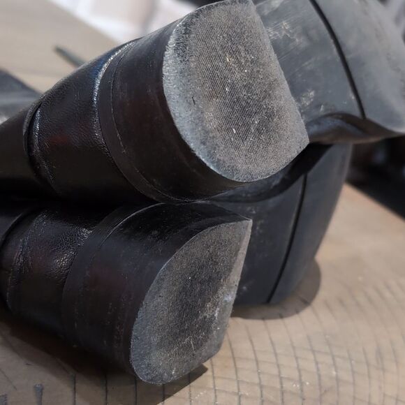 Nine West Vintage America Vavalcaria Black Leather Harness Riding Boots Sz 6.5 - Picture 14 of 14